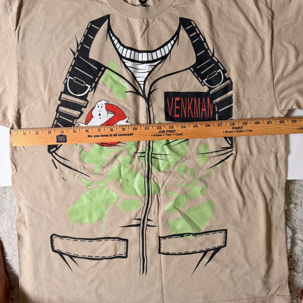 Ghostbusters Venkman Costume Tee Glow Dark Slime‎ Graphic Shirt Mens XL Cotton - Picture 8 of 10
